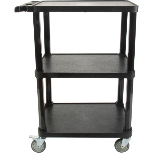 Utility Cart with Flat Shelf, 3 Tiers, 18-1/8" x 37-3/8" x 27-3/4", 330 lbs. Capacity Trail Hammer and Bolt