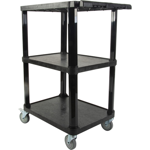 Utility Cart with Flat Shelf, 3 Tiers, 18-1/8" x 37-3/8" x 27-3/4", 330 lbs. Capacity Trail Hammer and Bolt