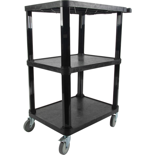 Utility Cart with Flat Shelf, 3 Tiers, 18-1/8" x 37-3/8" x 27-3/4", 330 lbs. Capacity Trail Hammer and Bolt