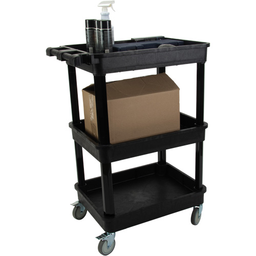 Chariot utilitaire avec tablette &agrave; bordure profonde, 3 tiers, 19" x 39-1/2" x 28-1/4", Capacit&eacute; 330 lb Trail Hammer and Bolt