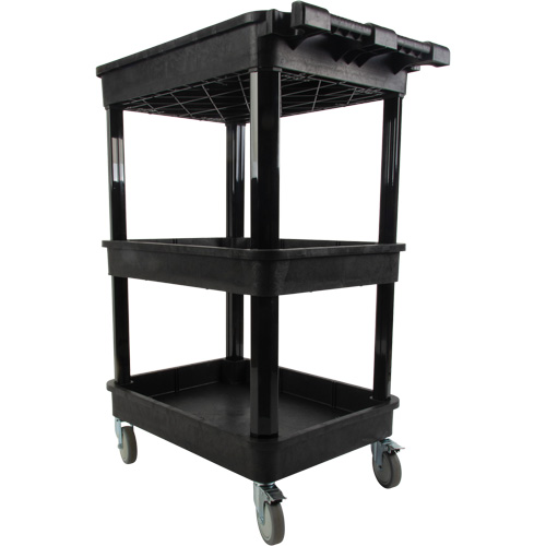 Chariot utilitaire avec tablette &agrave; bordure profonde, 3 tiers, 19" x 39-1/2" x 28-1/4", Capacit&eacute; 330 lb Trail Hammer and Bolt