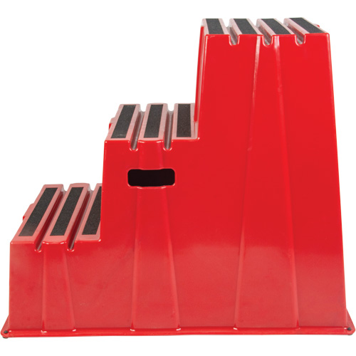 Industrial Step Stool, 3 Steps, 34-13/16" x 22-7/16" x 28-1/2" High Trail Hammer and Bolt