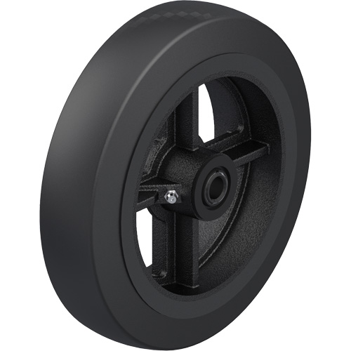 Roue en caoutchouc noir sur noyau en fonte Trail Hammer and Bolt