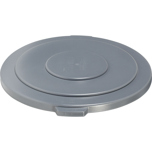 Round Brute&reg; Tops, Flat Lid, Plastic/Polyethylene, Fits Container Size: 26-1/2" Dia. Trail Hammer and Bolt