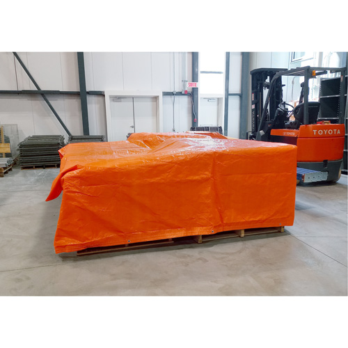 Insulated Tarps, Polyethylene, Orange, 20' x 12' x 8 mils Trail Hammer and Bolt