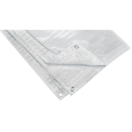 Insulated Tarp, Polyethylene, White, 20' x 12' x 8 mils Trail Hammer and Bolt