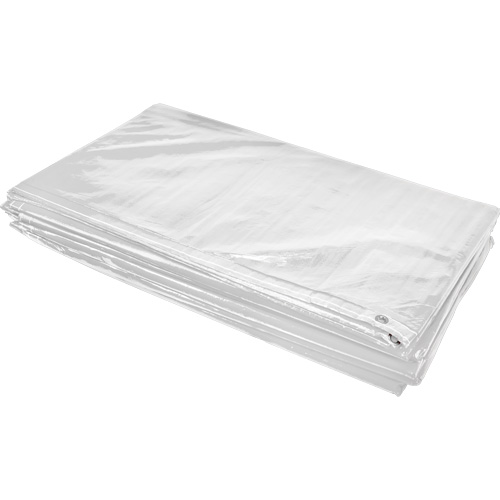 Insulated Tarp, Polyethylene, White, 20' x 12' x 8 mils Trail Hammer and Bolt