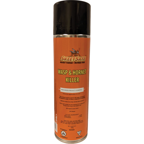 SkeetSafe&reg; Wasp & Hornet Spray, 350 g, Aerosol Can, Solvent Base Trail Hammer and Bolt