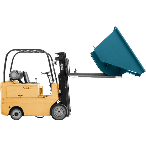 Conteneur autobasculeur, Acier, 3/4 vg³, Bleu Trail Hammer and Bolt