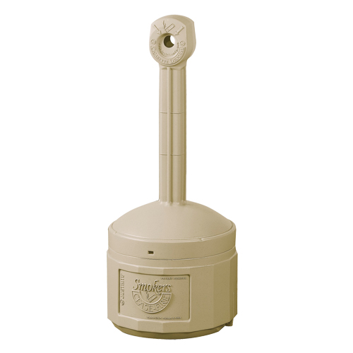 Smokers Cease-Fire&reg; Cigarette Butt Receptacle, Free-Standing, Plastic, 4 US gal. Capacity, 38-1/2" Height Trail Hammer and Bolt
