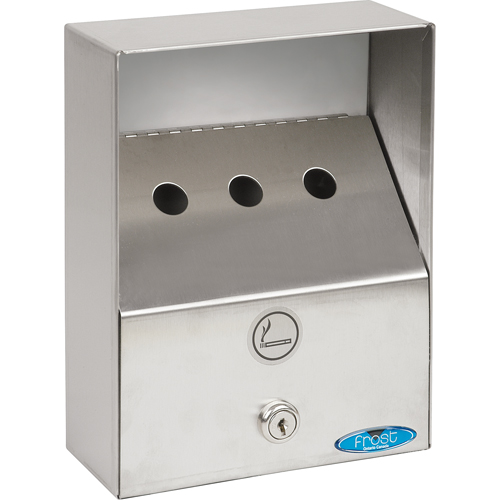 Smoking Receptacles, Wall-Mount, Stainless Steel, 1 Litres Capacity, 9" Height Trail Hammer and Bolt