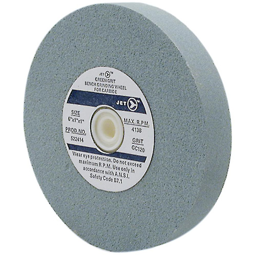 Bench Grinding Wheel, 8" x 1", 1" Arbor, Silicon Carbide Trail Hammer and Bolt
