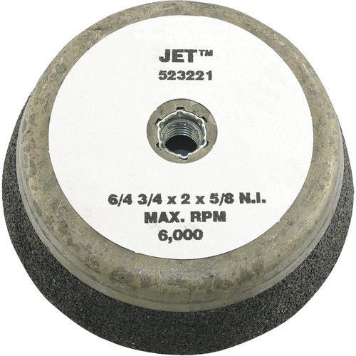 Resin Bond Cup Wheel, 4" x 2", 5/8"-11NC Arbor, Type 11 Trail Hammer and Bolt