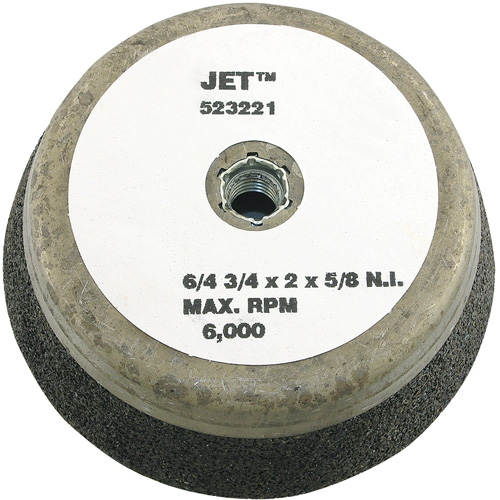 Resin Bond Cup Wheel, 6" x 2", 5/8"-11NC Arbor, Type 11 Trail Hammer and Bolt