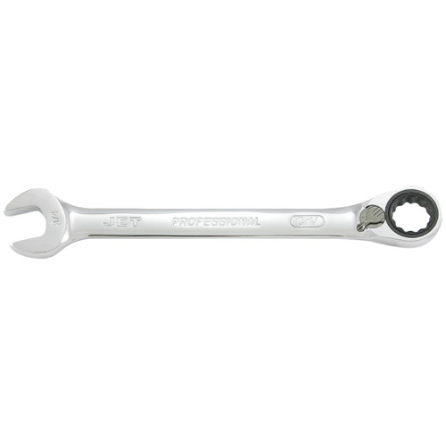 Long Pattern Reversible Ratcheting Combination Wrench, 7/16", Chrome Finish Trail Hammer and Bolt