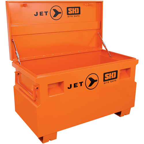 JSB-4824 Heavy-Duty Jobsite Tool Storage Box, 48-1/8" x 24-1/8" x 28-3/8", Steel, Orange Trail Hammer and Bolt