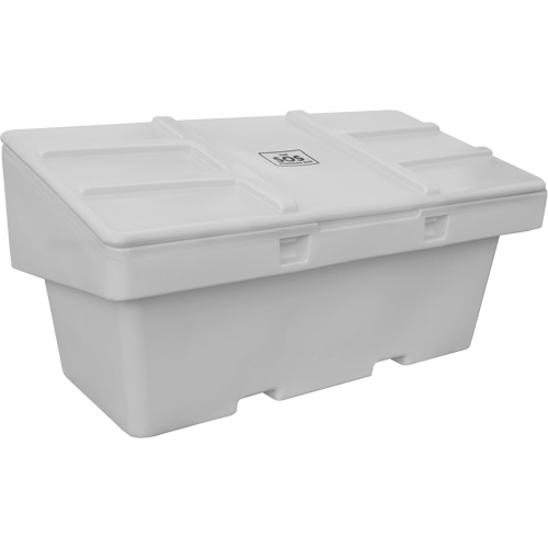 Contenants pour sel & sable SOS, Avec Moraillon, 72" x 36" x 36", 36 pi³, Gris Trail Hammer and Bolt