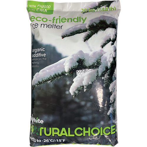 Natural Choice Ice Melters, Bag, 44 lbs.(20 kg), -26°C (-14.8°F) Melting Point Trail Hammer and Bolt