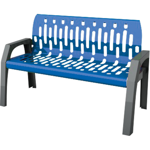 Stream Benches, Steel, 48" L x 25" W x 34" H, Blue Trail Hammer and Bolt