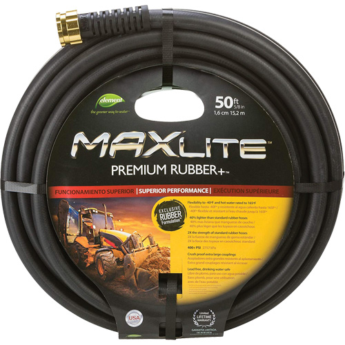 Commercial Duty Hoses, Rubber, 5/8" dia. x 50' Trail Hammer and Bolt
