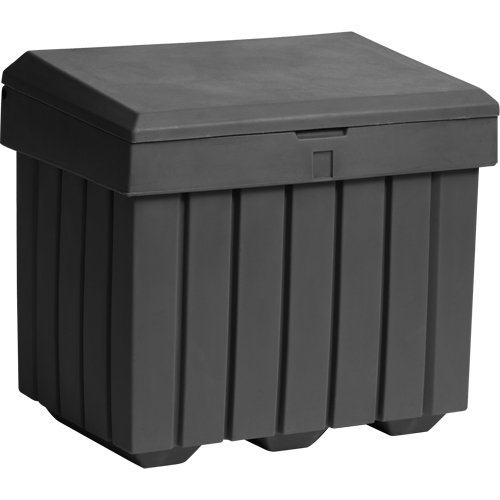 Economy Salt Sand Storage Container, 32" x 23" x 27-1/2", 10 cu. Ft., Grey Trail Hammer and Bolt