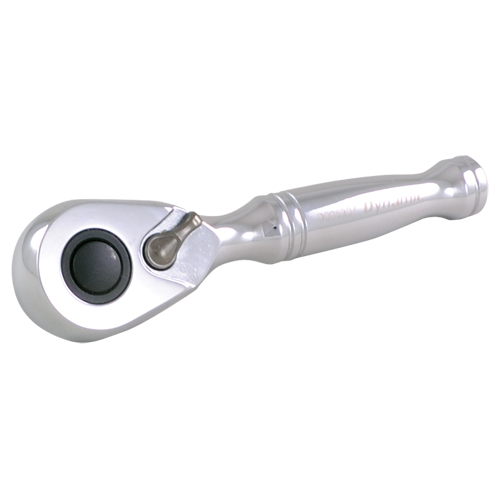Stubby Quick-Release Ratchet Wrench, 3/8" Drive, Plain Handle Trail Hammer and Bolt