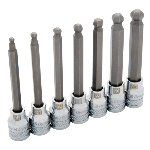 Long Metric Ball Nose Socket Set, 7 Pcs Trail Hammer and Bolt