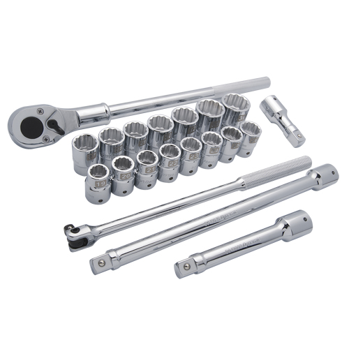 Jeu de douilles m&eacute;triques, 20 Mcx, Prise de 3/4" Trail Hammer and Bolt