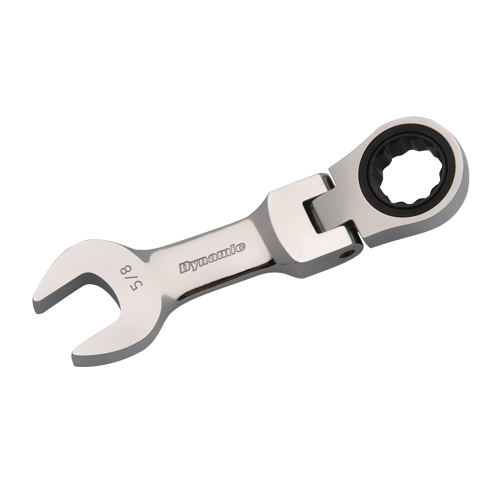 SAE Stubby Flex-Head Ratcheting Wrench Trail Hammer and Bolt