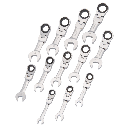 Stubby Wrench Set, Combination, 12 Pieces, Metric Trail Hammer and Bolt