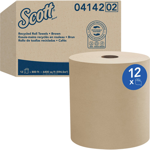 Scott&reg; Universal Hard Roll Towels, 1 Ply, Standard, 800' L Trail Hammer and Bolt