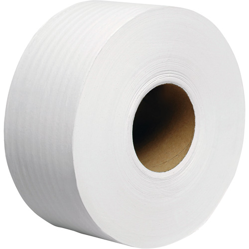 Scott&reg; Essential Toilet Paper Rolls, Jumbo Roll, 1 Ply, 2000' Length, White Trail Hammer and Bolt
