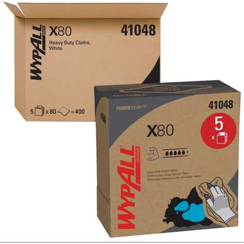 Chiffons &agrave; usage prolong&eacute; X80 WypAll, Robuste, 16-4/5" lo x 9" la Trail Hammer and Bolt