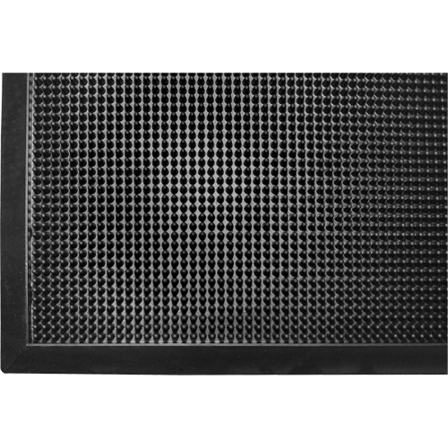 Tapis Gritstop Fingermat, Caoutchouc, Grattoir Type, Motif Textur&eacute;, 2' x 2-2/3', Noir Trail Hammer and Bolt