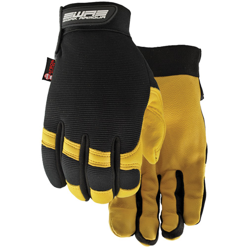 Flextime Water Resistant Gloves, Grain Goatskin Palm, Size Large Trail Hammer and Bolt
