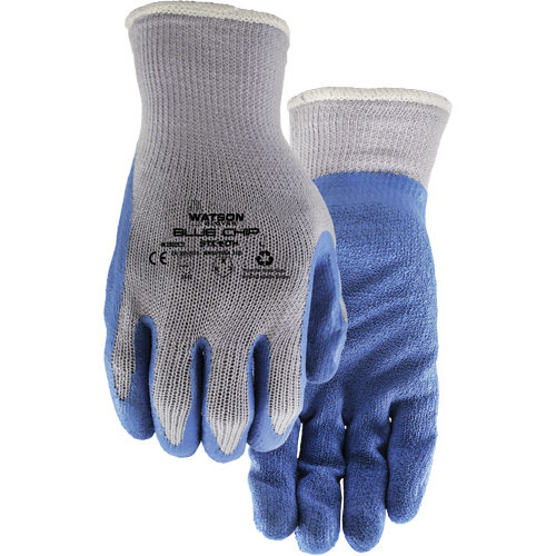 Gants enduits Stealth Blue Chip, Grand, R&ecirc;vetement Latex de caoutchouc, Calibre 10, Enveloppe en Polyester Trail Hammer and Bolt