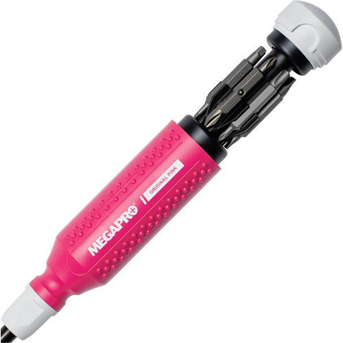 Tournevis multi embouts Original Pink 15-en-1, 8-37/50" lo, Prise Textur&eacute; Trail Hammer and Bolt