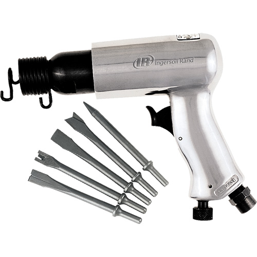 Marteau pneumatique avec jeu de burins, 3 pi³/min, 1/4" NPT, 3500 coups/min, 11/16" x 2-5/8" (17,46 mm x 66,68 mm) Trail Hammer and Bolt