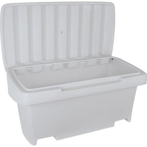 Contenant de rangement robuste pour l'ext&eacute;rieure pour sel et sable, 24" x 48" x 24", 10 pi³, Gris Trail Hammer and Bolt