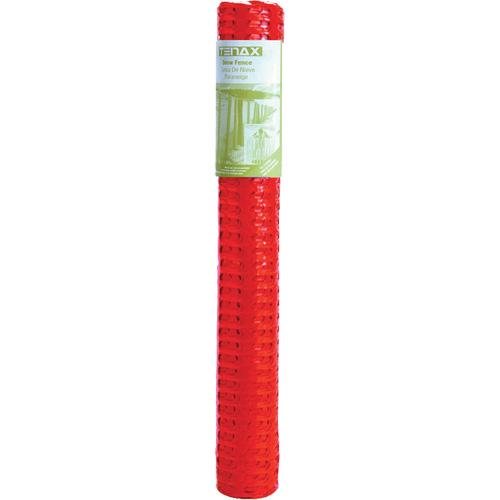 Plastic Snow Fence, 50' L x 4' W, Orange Trail Hammer and Bolt