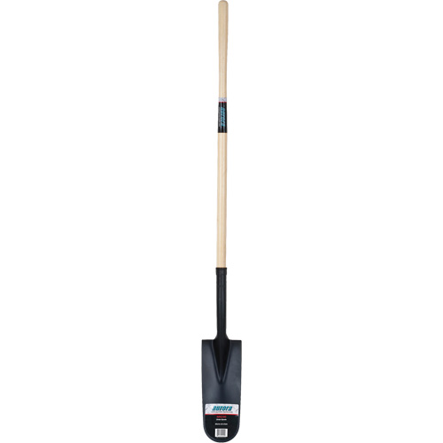Pelle &agrave; drain robuste, Acier au carbone, Lame 16" x 6", 45" lo, Manche Droit Trail Hammer and Bolt