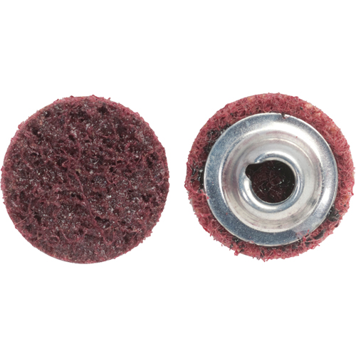 Disque de pr&eacute;paration de surface non tiss&eacute; &agrave; rechange rapide Bear-Tex, 2" dia., Grain Moyen, Oxyde d'aluminium Trail Hammer and Bolt