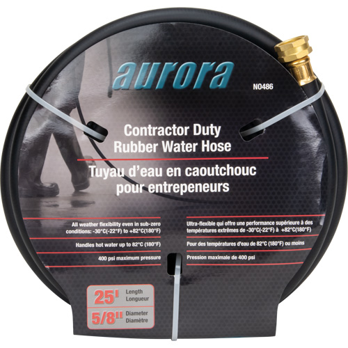 Contractor Duty Rubber Hose, Rubber, 5/8" dia. x 25' Trail Hammer and Bolt