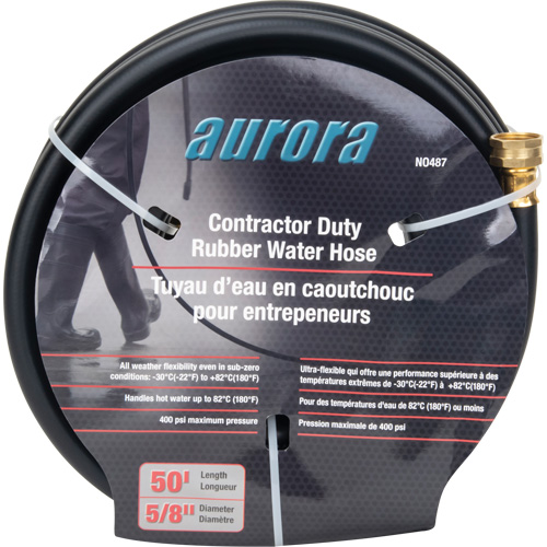 Contractor Duty Rubber Hose, Rubber, 5/8" dia. x 50' Trail Hammer and Bolt