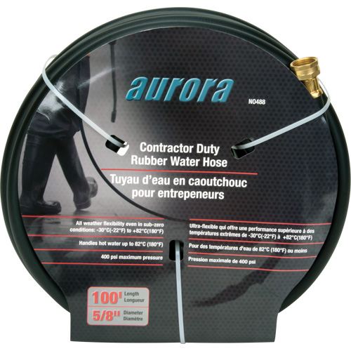 Contractor Duty Rubber Hose, Rubber, 5/8" dia. x 100' Trail Hammer and Bolt