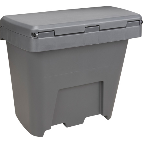Bacs d'entreposage pour sel & sable, Avec Moraillon, 21" x 27" x 26", 4,24 pi³, Gris Trail Hammer and Bolt