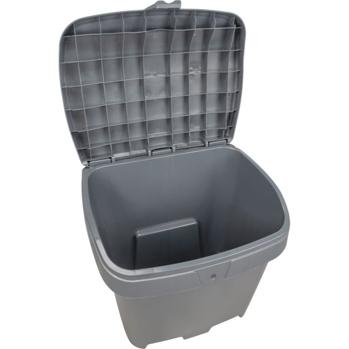 Bacs d'entreposage pour sel & sable, Avec Moraillon, 21" x 27" x 26", 4,24 pi³, Gris Trail Hammer and Bolt