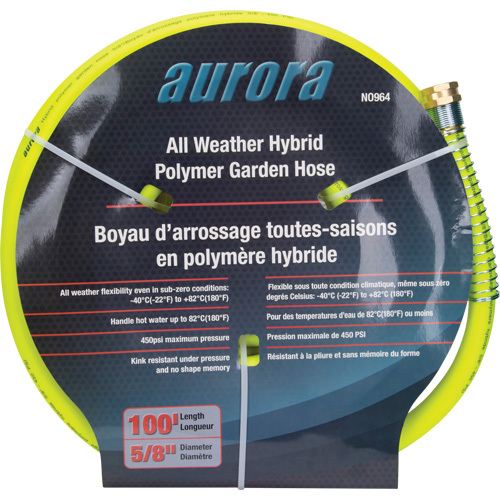 Tuyau de jardin hybride, Copolym&egrave;re, 5/8" dia x 100' Trail Hammer and Bolt