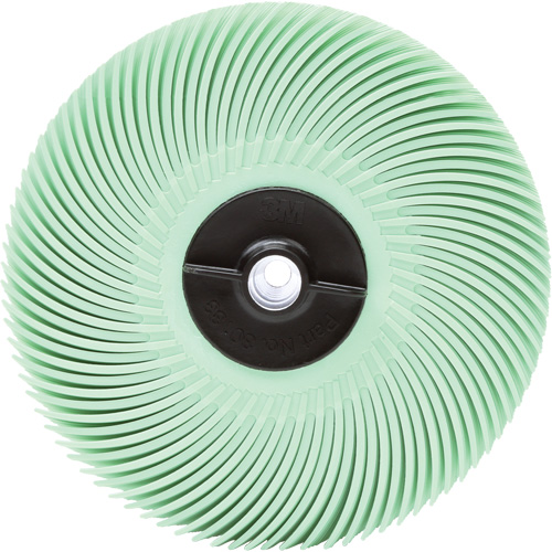Scotch-Brite Radial Bristle Disc, Aluminum Oxide, 1 Micron Grit, 3" Dia. Trail Hammer and Bolt