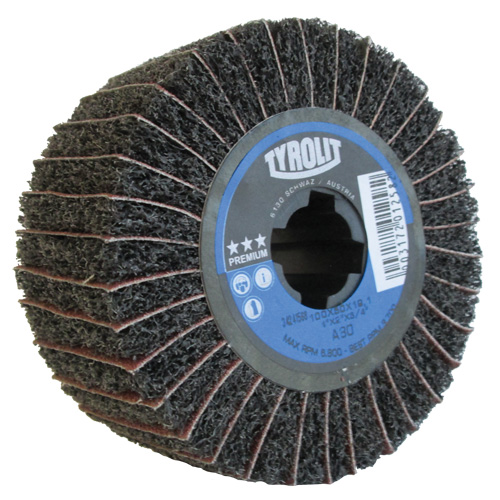 Pro-Line Surface Conditioning Drum, 4" Dia. x 2" W, 3/4" Arbor, 80 Grit, Aluminum Oxide Trail Hammer and Bolt